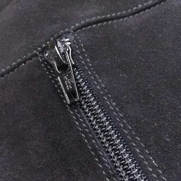 Pura Lopez over the knee suede boots in black - Picture 6 of 7